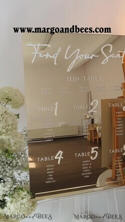 TABLE PLANS AND WEDDING WELCOME SIGNS plexi gold / velvet Gold Mirror Seating Chart Sign, 3d Elegant Find Your Seat - Seating Plan, Luxury Wedding Table Plan, Mirror Wedding Decoration - Golden Reception Signage - Custom Ceremony Sign28