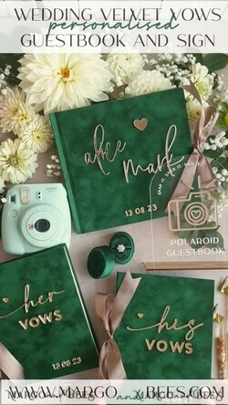 HOCHZEITS-GÄSTEBÜCHER Bundle Gustbooks & Vows Set Bundle personalisiertes Hochzeitsgästebuch & maßgeschneiderte Hochzeitsgelübde Set aus zwei - Bundle Gästebuch und Gelübde-Bücher33