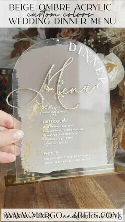 TABLE DECOR SIGNS Acrylic table decor Numbers Acrylic Arch Ombre Cappuccino Table Menu, Clear Acrylic And Gold Sign, Nude Gold Plexi Table Numbers, Tan Luxury Wedding Table Decor, Earthy Wedding Signage Golden Mirror Table Numbers20
