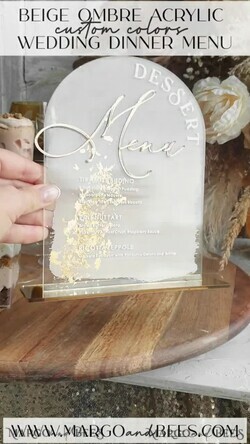 TABLE DECOR SIGNS Acrylic table decor Numbers Acrylic Arch Deessert menu, Clear Acrylic gold Candy Bar Sign, Gold Plexi Table Arch Menu, Luxury Wedding Table Decor, Wedding Signage Golden mirror Dessert Menu20