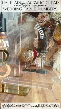 TABLE DECOR SIGNS Acrylic table decor Numbers Acrylic Arch Ombre Beige Table Numbers, Clear Acrylic and gold table numbers, Nude Taupe Gold Plexi Table Numbers, Tan Luxury Wedding Table Decor, Earthy Wedding Sign29