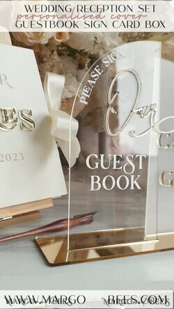  CARD BOXES velvet card boxes Velvet Set Card Box Guestbook & Sign, Wedding Card Box with Lid Instant Instax Guestbook, Beige Wedding Money Box Sing Guestbook Set, Nude Card Box with slot and cards and gift Arch acrylic sign set36