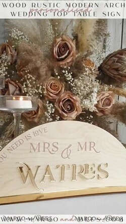 TABLE DECOR SIGNS Wood Eco Rustic Table numbers Rustic Wood and Golden Top Table Mr Mrs signs with stand, Country Barn Top Table Sign, Wood & Golden Top Table Mr Mrs signs, Country Barn Wedding Table Decor Centerpieces14