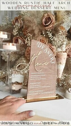 Rustic Wood Half Arch Wedding Table Numbers, Wooden Gold Plexi Table  Numbers, Country Barn Wedding Table Decor, Wedding Signage Wood Golden  mirror