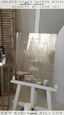 TABLE PLANS AND WEDDING WELCOME SIGNS plexi gold / velvet Luxury silver mirror Wedding Welcome Sign, Silver Wedding Decor, Personalised Wedding Sign, Wedding Gift, Welcome Wedding Board SvS11