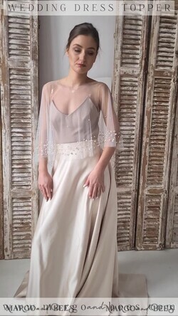 BRAUT Bolero, Kleider, Strumpfband SPITZEN HOCHZEITSBOLERO Elfenbein Tüll Hochzeitsbolero, Shrug Frauen Hochzeit, Brautcover, Elfenbein Bluse für die Braut, Braut Tüll Bluse, Kleid Capalet17