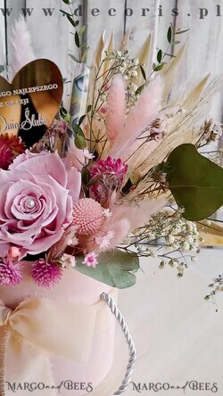 FRISCH VERHEIRATETES PAAR GESCHENKE Geldgeschenk zur Hochzeit Geschenkschachtel für Geld Geldgeschenk zur Hochzeit mit Strauß aus Trockenblumen personalisiert7