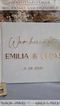 WEDDING GUEST BOOKS Hochzeitsgästebuch Hochzeitsfoto-Gästebuch Polaroid Gold Acrylic Hochzeitsgästebuch Personalisiert Schilderset Samtweißes Sofort-Fotobuch Boho Elegant Instax Hochzeitsfoto-Gästebuch13