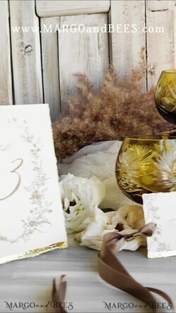 PLATZKARTEN / TISCHKARTEN  
 Luxus Premium Glitzer/ Gold/ Silber/ Roségold Elegante zerrissene Kanten Elfenbein Hochzeitsplatzkarten, kleine Tischkarten mit goldfarbener Folienrand, Zeltkarten, Empfangskarten, Namenskarten, Ecru Tischnamenskarten, personalisierte Hochzeitsdekoration, bearbeitbarer Text2